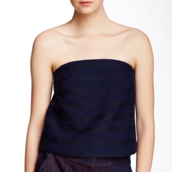 NWT Trina Turk Johanna Bandeau Tweed Tube Top Size M - Picture 1 of 2